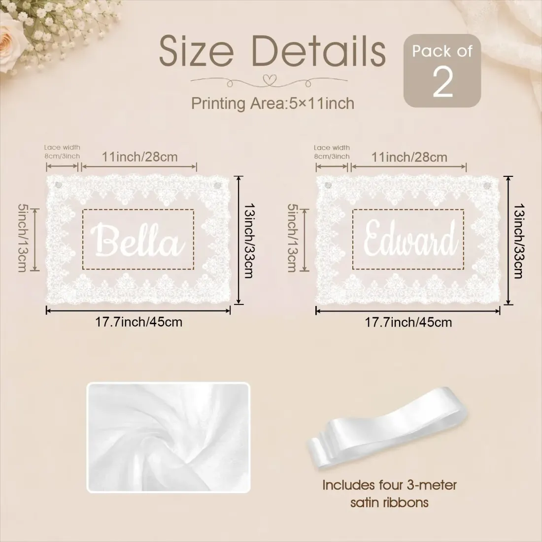 Lace Chair Back Decor ( Set of 2 ) — photo 5