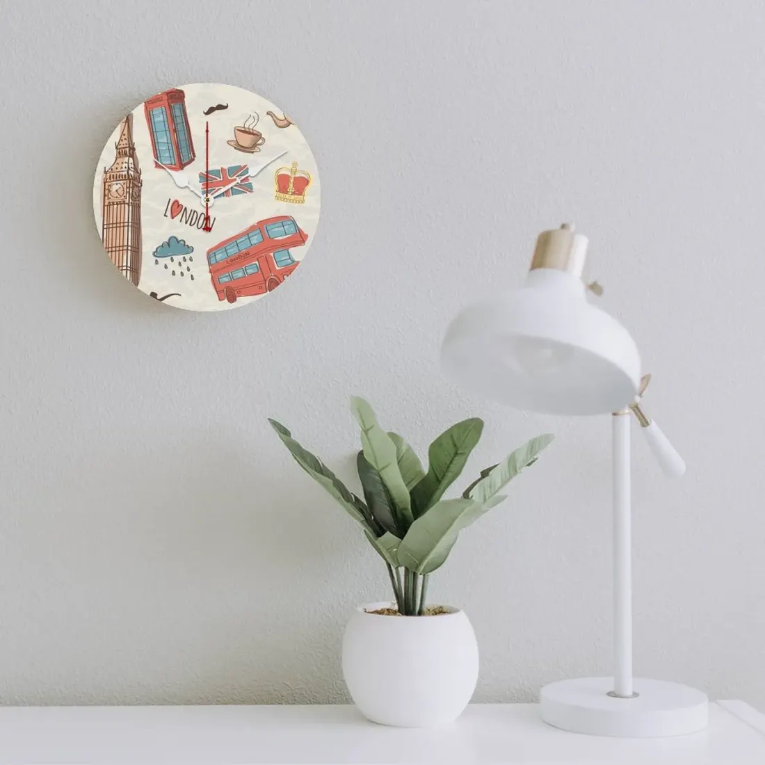Wooden Wall Clock Without Scale (White Pointer)(30 x 30cm) — photo 3