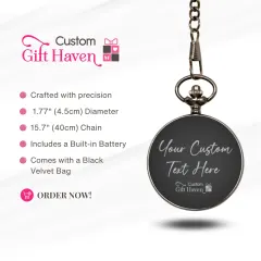 Personalized Graduation Pocket Watch: Class of 2025 Keepsake thumbnail 2