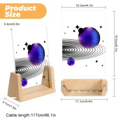 Acrylic Night Light 15.5 x 10.3cm (Colorful Slanted Base) thumbnail 4