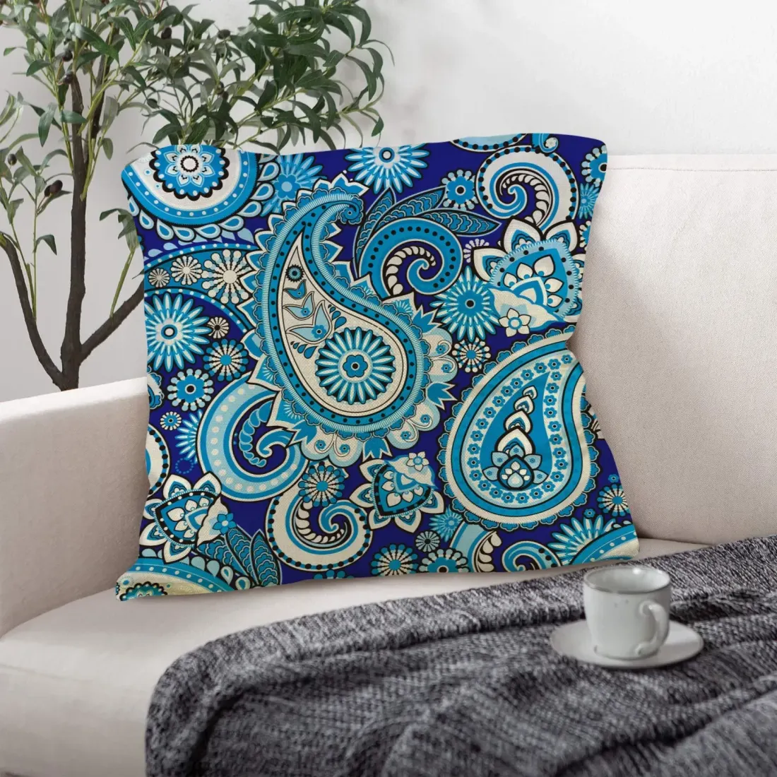 Linen Pillow Case 18" x 18" ( One Side & Pack of 4 ) — photo 4