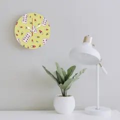 Wooden Wall Clock Without Scale (White Pointer)(25 x 25 cm) thumbnail 2