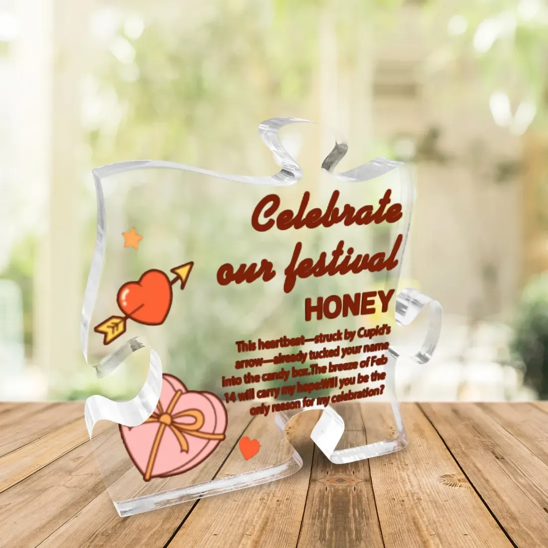 Personalized Puzzle Shaped Acrylic Plaque — photo 2