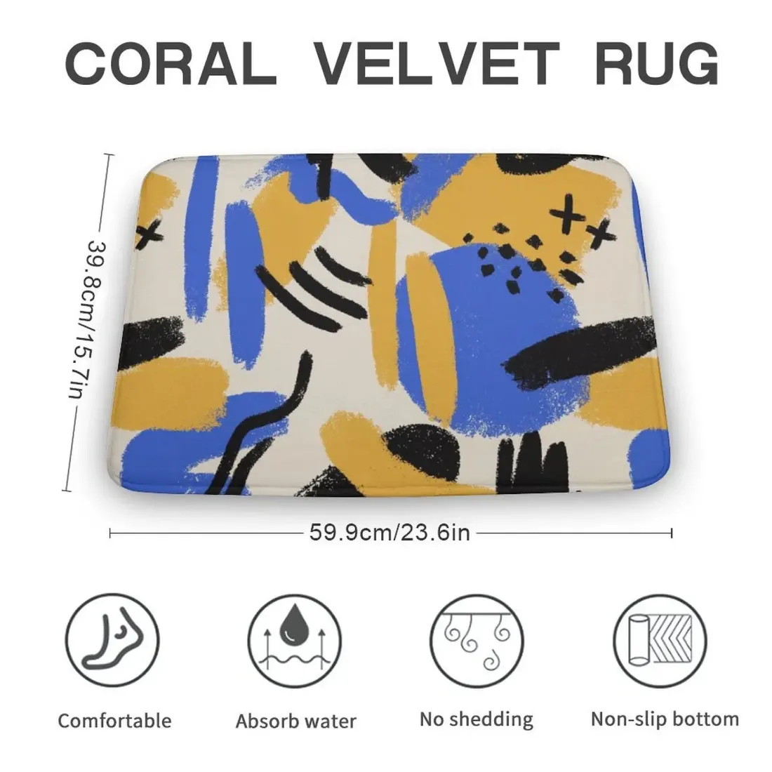 Coral Velvet Bath Rug 15.7"×23.6" — photo 6