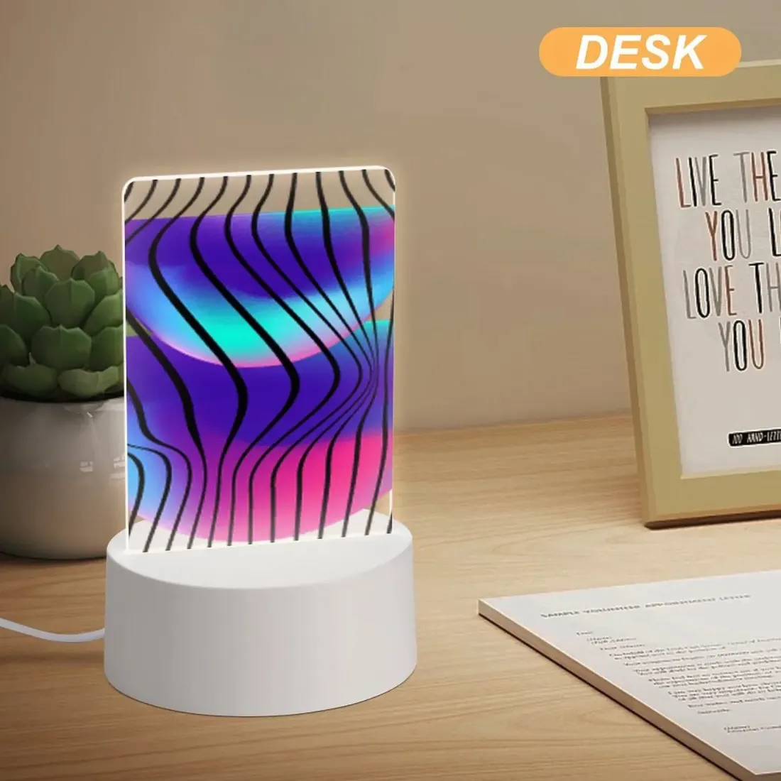 Acrylic Night Light(Plastic base) — photo 3