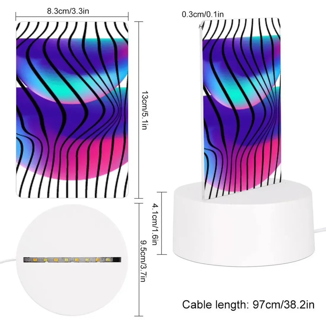 Acrylic Night Light(Plastic base) — photo 4