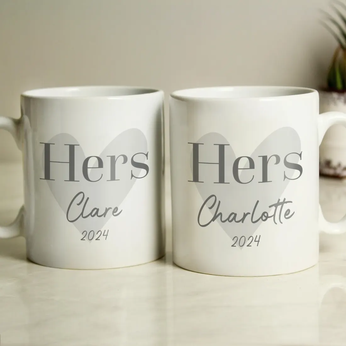 Personalised Gold Confetti Wedding Mug Set, Custom Mr and Mrs Ceramic Cups — photo 6