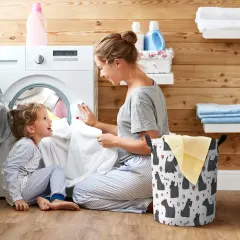 Drawstring Laundry Basket (44x44cm) thumbnail 1