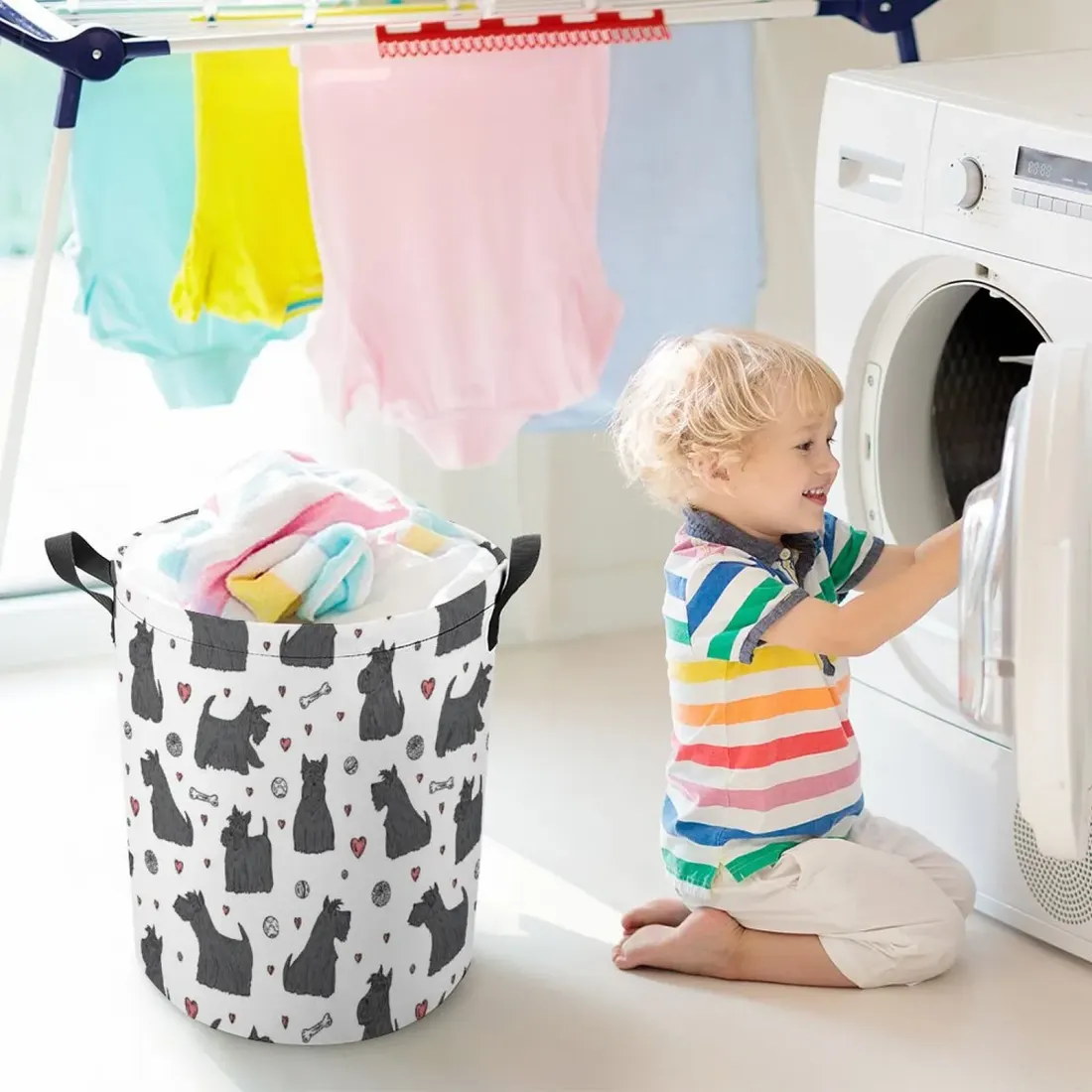 Drawstring Laundry Basket (44x44cm) — photo 2