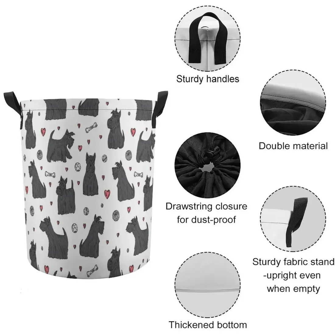 Drawstring Laundry Basket (44x44cm) — photo 3