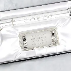 Personalised Cross Certificate Holder, Custom Engraved Baptism Gift, Holy Communion Certificate Tube thumbnail 2