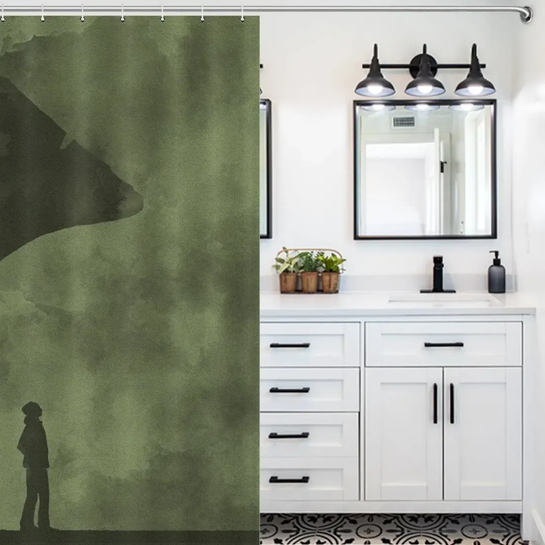 Custom Shower Curtain (163×180cm) — photo 4
