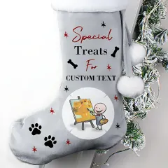 Personalized Dog Photo Stocking, Custom Pet Christmas Treat Holder thumbnail 2
