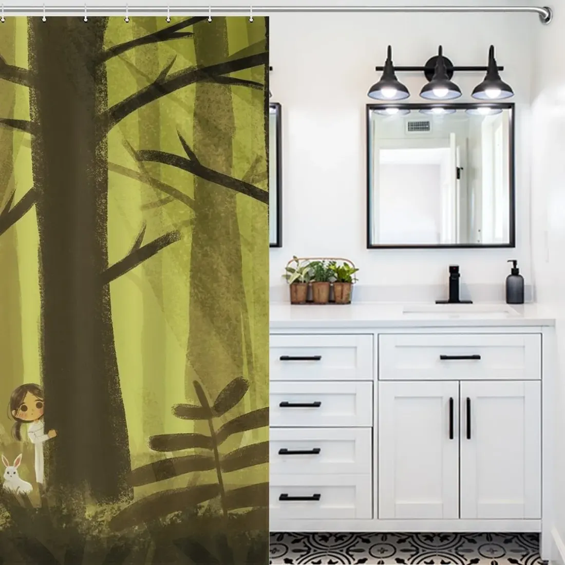Custom Shower Curtain (143×180cm) — photo 4
