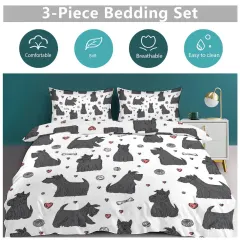 3-Piece Bedding Set (1 Duvet Cover + 2 Pillow Shams) – 86"×70" thumbnail 5