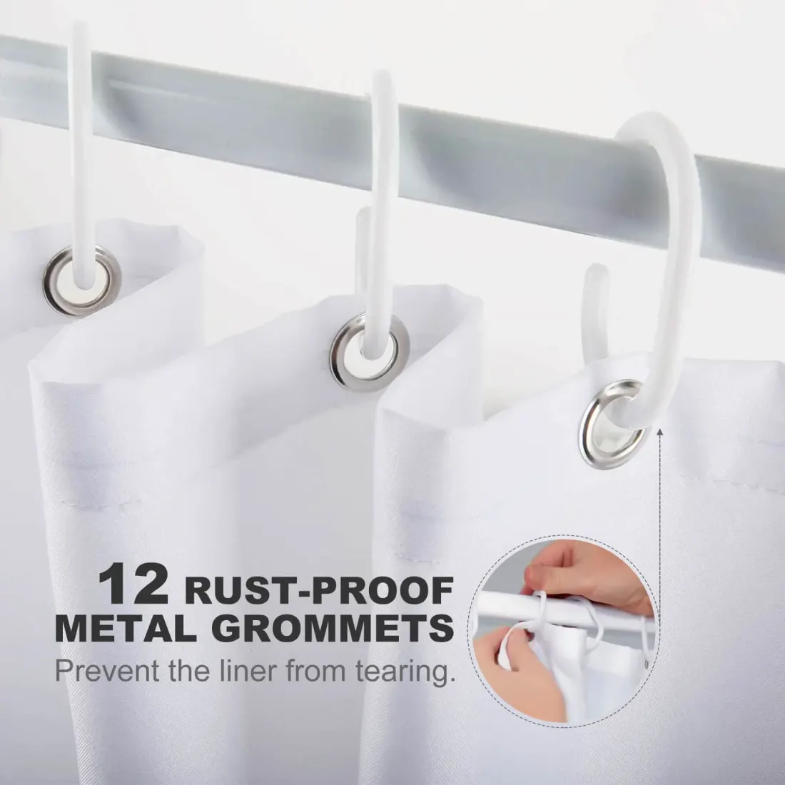 Custom Shower Curtain (136×180cm) — photo 5