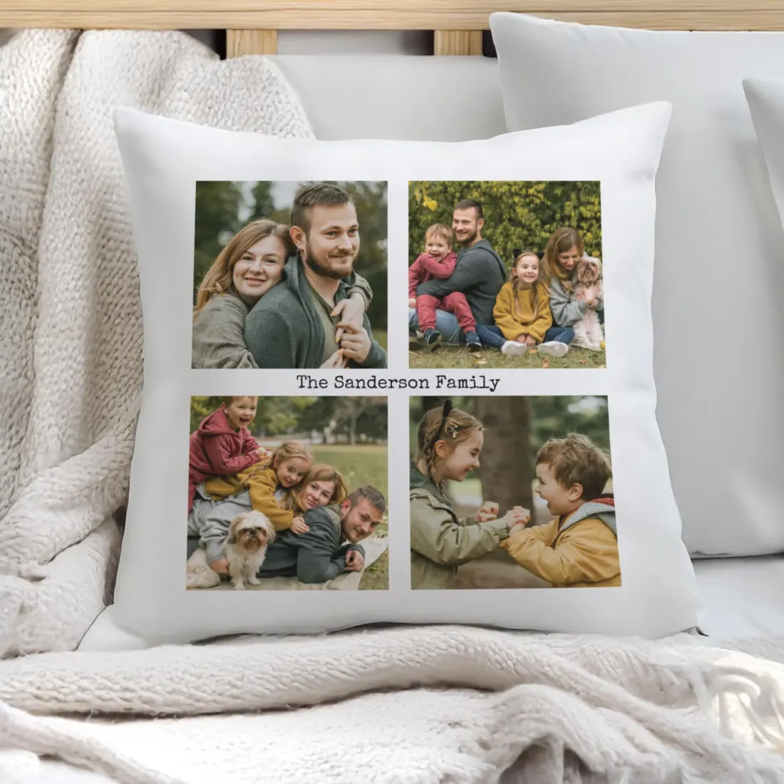 Personalized Photo Collage Pillow, Custom Family Picture Cushion Cover — photo 3