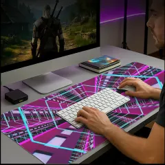 Custom Rectangle Mousepad 23.6" x 11.8"（with Stitched Edges） thumbnail 2