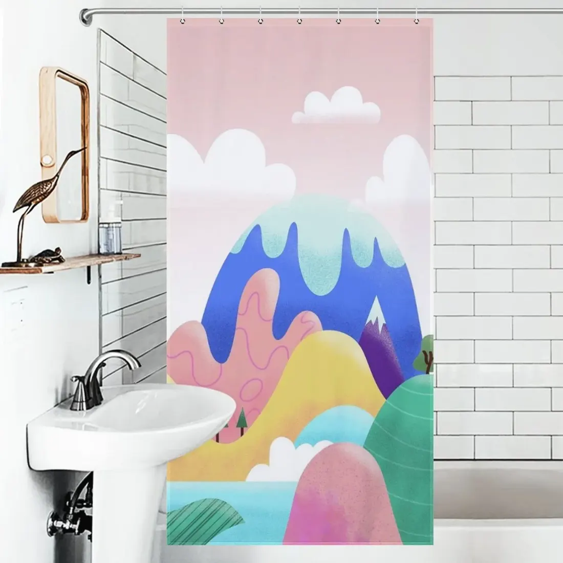 Custom Shower Curtain (90×180cm) — photo 2