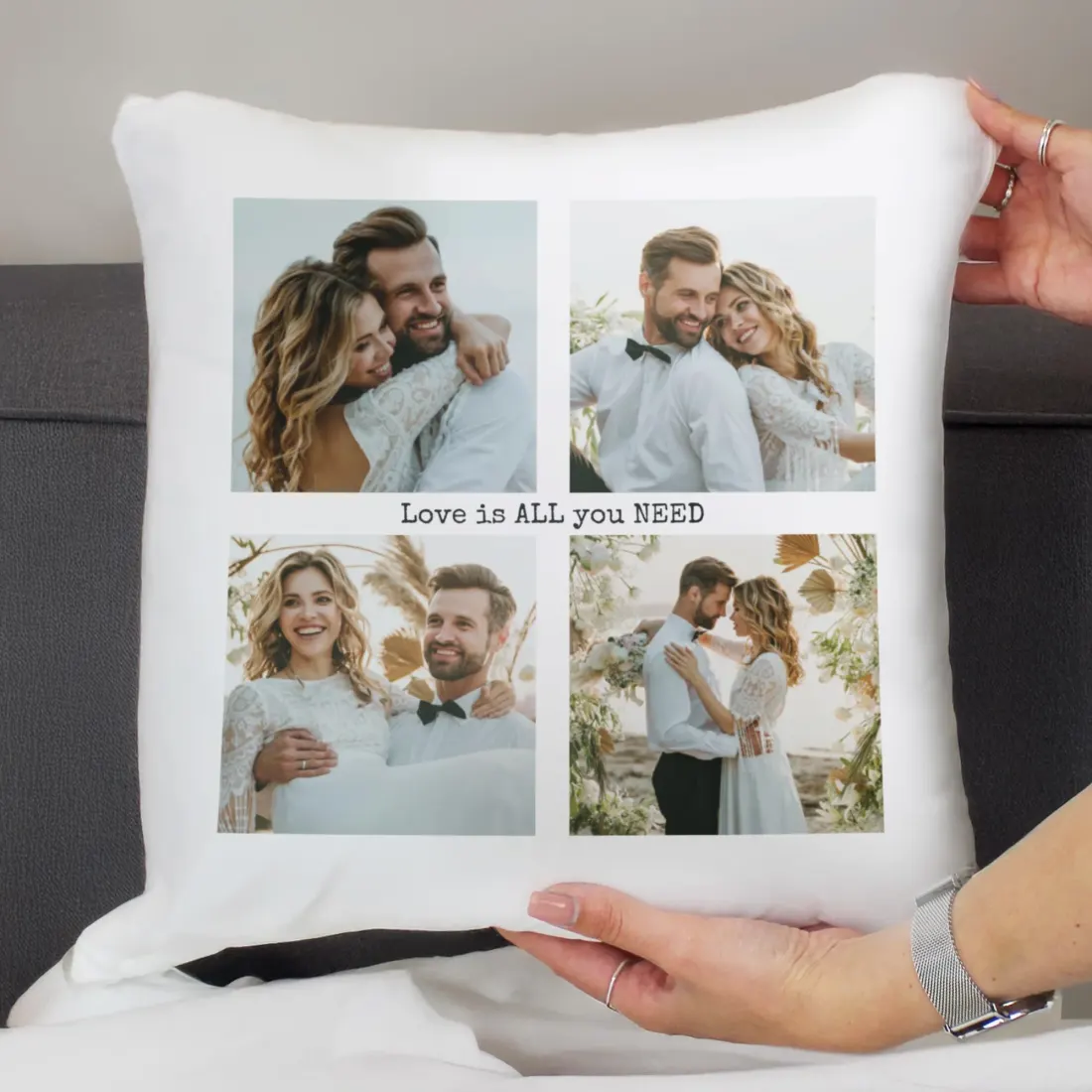 Personalized Photo Collage Pillow, Custom Family Picture Cushion Cover — photo 4