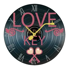 Wood Record Wall Clock（Blue） thumbnail 1