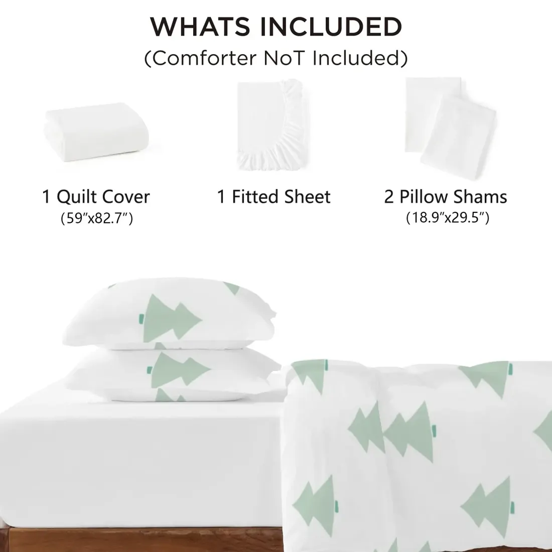 Custom Fitted Sheet 4-Piece Set — photo 3