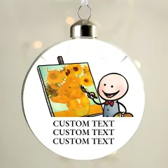 Personalised Photo Glass Bauble Gift, Custom Engraved Christmas Ornament thumbnail 2