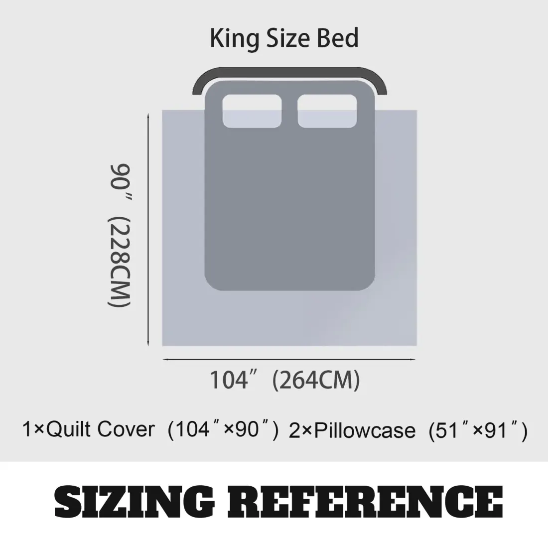 Custom 3-Piece Bedding Set (90" x 104") — photo 4
