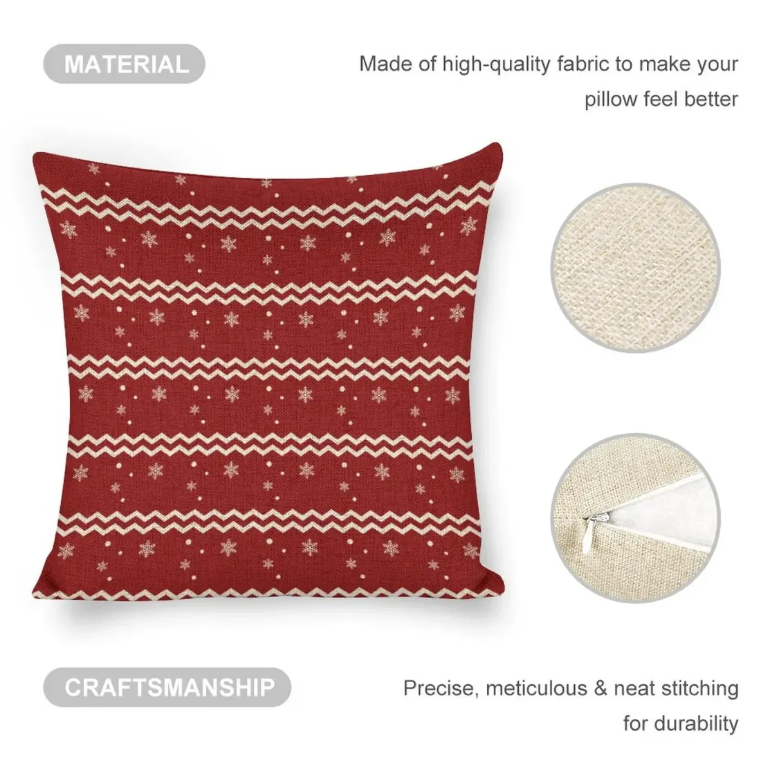 Custom Linen Pillow Case 18x18 Inch (One Side Printing) (Single Pack) — photo 5