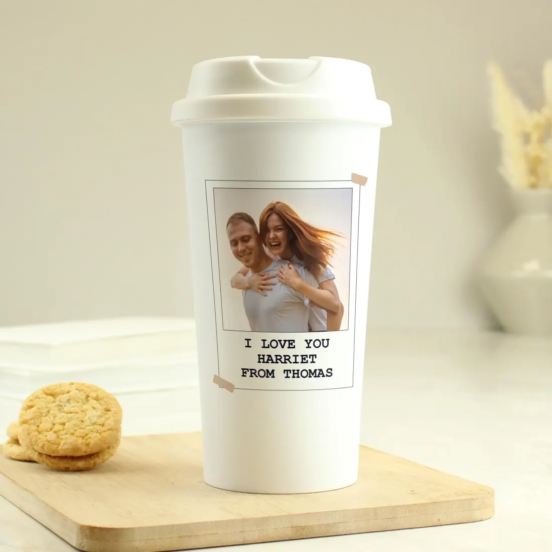 Personalized Photo Travel Mug, Custom Picture Coffee Tumbler with Name Message, Reusable Coffee Cup — photo 4
