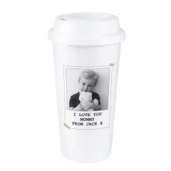 Personalized Photo Travel Mug, Custom Picture Coffee Tumbler with Name Message, Reusable Coffee Cup thumbnail 6