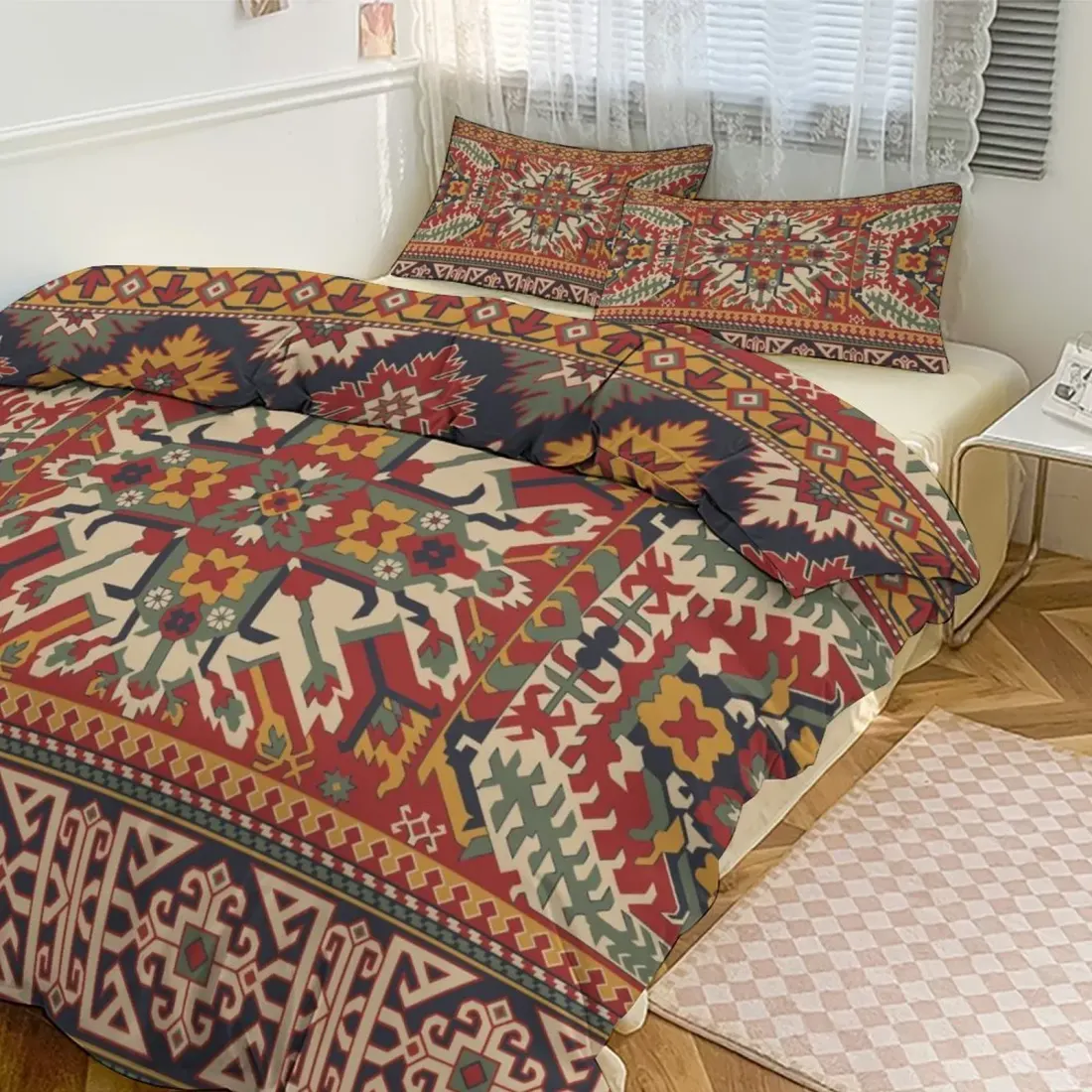 3-Piece Bedding Set (1 Duvet Cover + 2 Pillow Shams) – 79"×90"