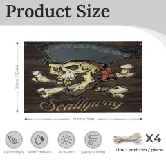 Custom Flag with Four Grommets (35x59 in) thumbnail 6