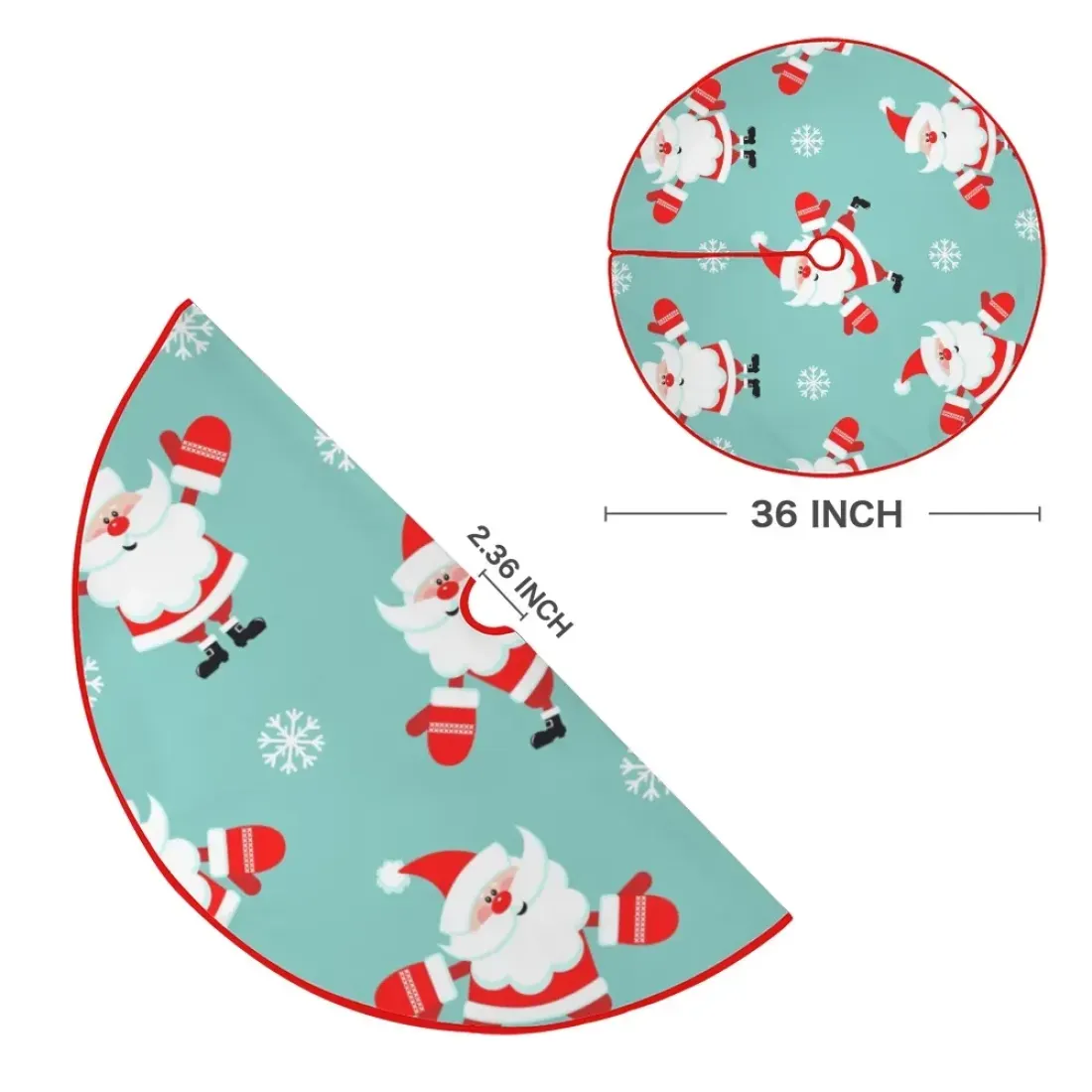 Thin Christmas Tree Skirt 36" x 36" — photo 2