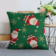 Custom Linen Pillow Case 18x18 Inch (One Side Printing) (Set of 4) thumbnail 1