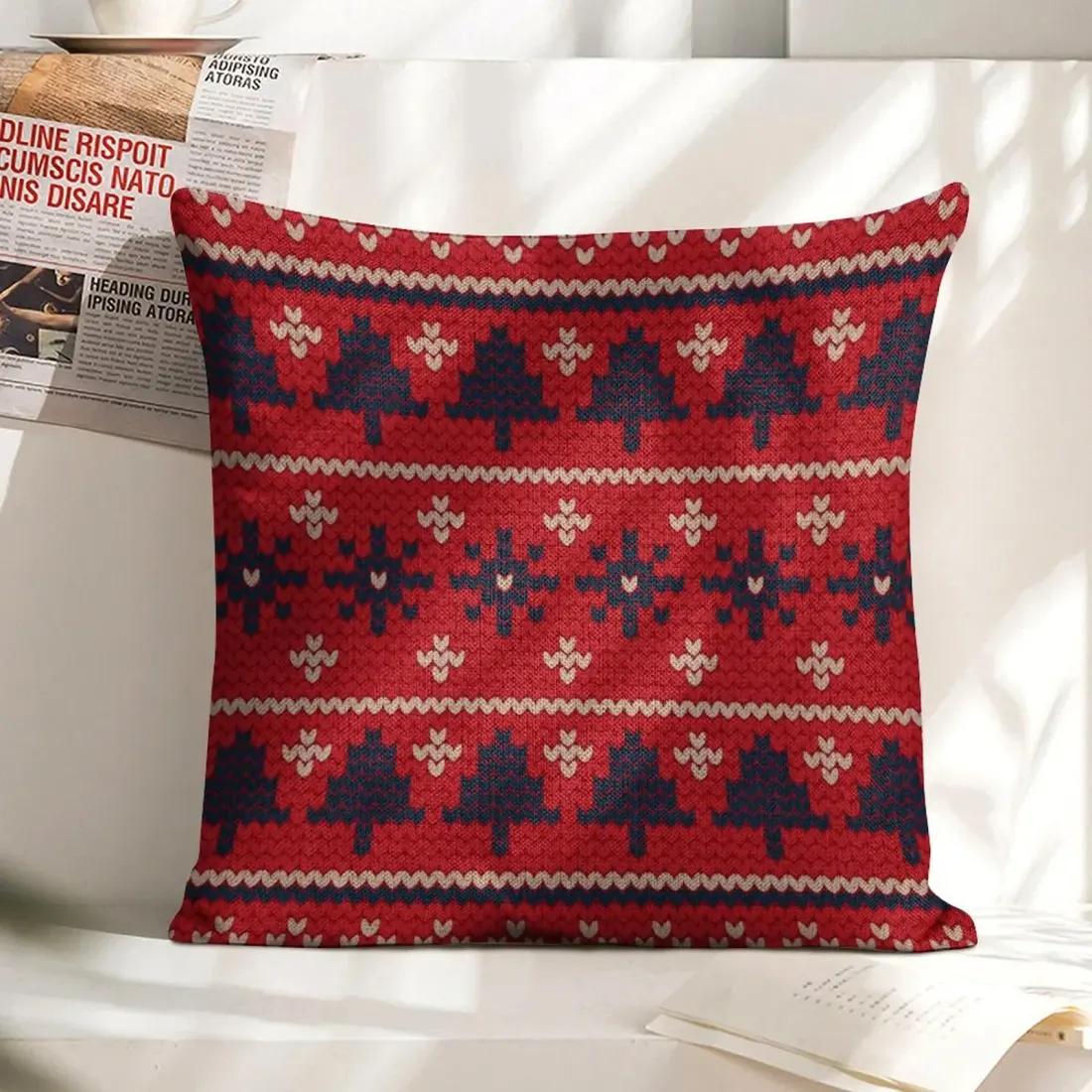 Custom Linen Pillow Case 18x18 Inch (One Side Printing) (Set of 2)