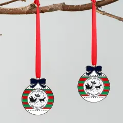 Christmas Aluminum Ornaments-Circular thumbnail 2