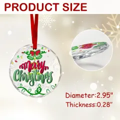 Personalized Round Glass Ornament thumbnail 4