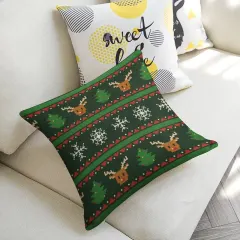 Custom Linen Pillow Case 18x18 Inch (One Side Printing) (Set of 2) thumbnail 4