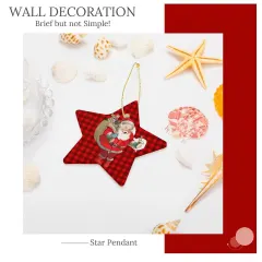 Christmas Star Shape Porcelain Ornament thumbnail 2