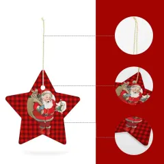 Christmas Star Shape Porcelain Ornament thumbnail 6