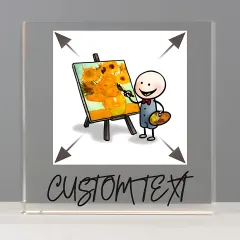 Personalised Photo Glass Ornament, Custom Text Keepsake, Small Family Gift thumbnail 2