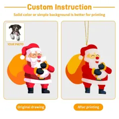 Custom Photo Acrylic Hanger Ornament（Different Printing)(5PCs) thumbnail 3