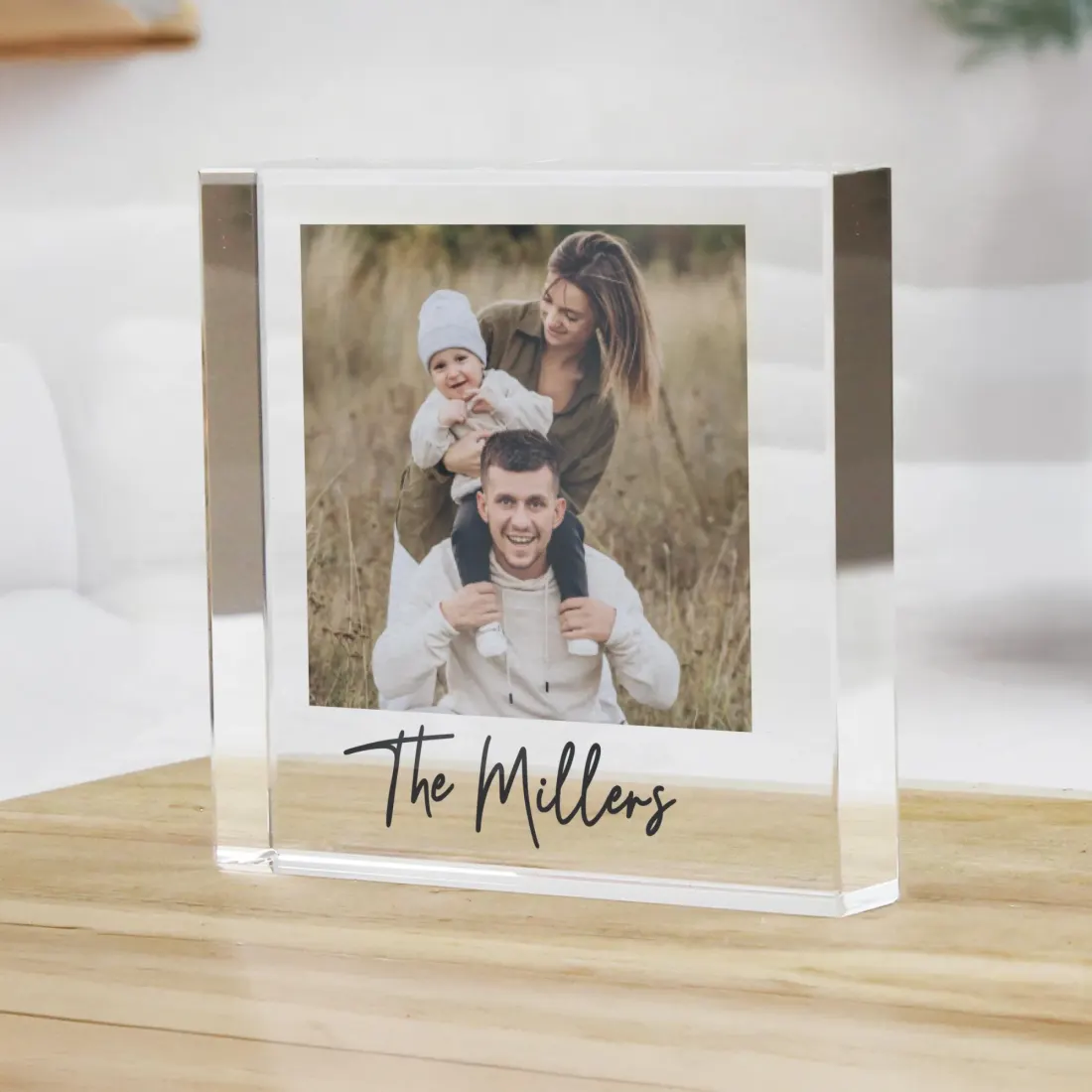 Personalised Photo Glass Ornament, Custom Text Keepsake, Small Family Gift — photo 4