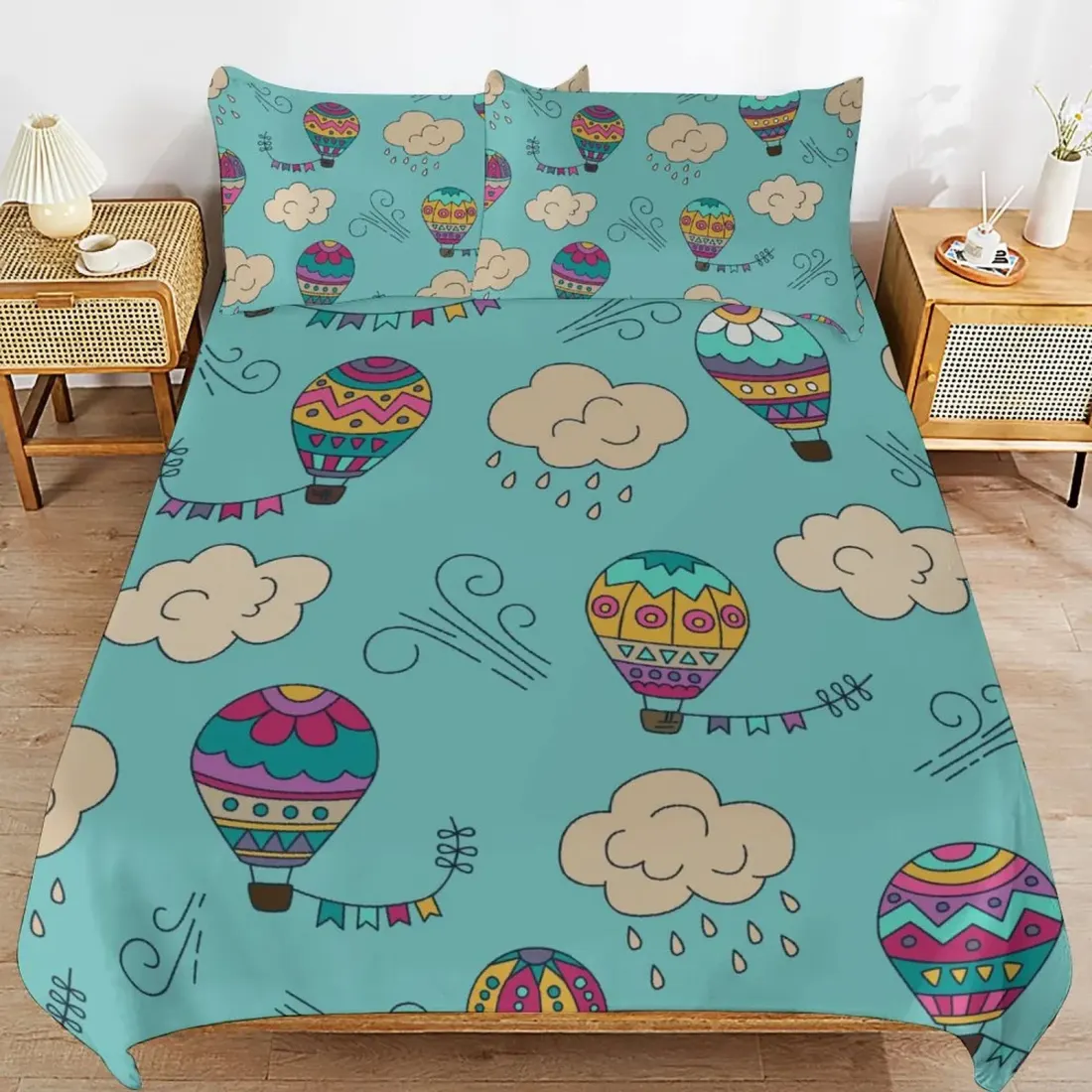 3-Piece Bedding Set (1 Duvet Cover + 2 Pillow Shams) – 90"×90" — photo 4