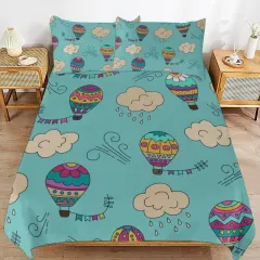 3-Piece Bedding Set (1 Duvet Cover + 2 Pillow Shams) – 90"×90" thumbnail 4
