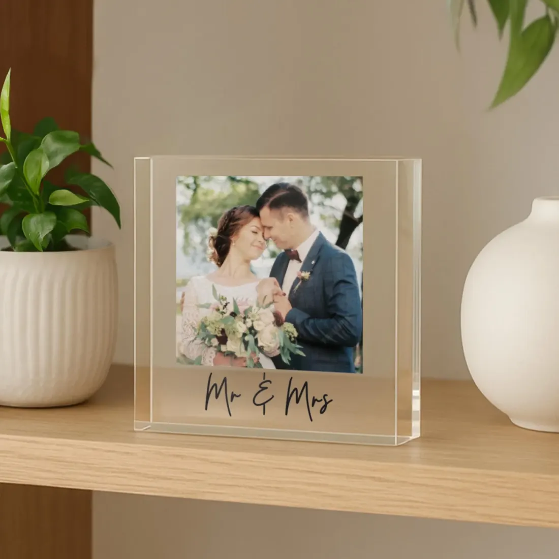 Personalised Photo Glass Ornament, Custom Text Keepsake, Small Family Gift — photo 5