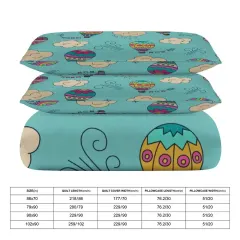 3-Piece Bedding Set (1 Duvet Cover + 2 Pillow Shams) – 90"×90" thumbnail 6