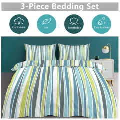 3-Piece Bedding Set (1 Duvet Cover + 2 Pillow Shams) – 102"×90" thumbnail 5