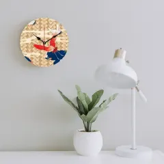Wooden Wall Clock Without Scale (Black Pointer) thumbnail 2